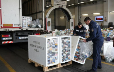 711 000 къса (35 550 кутии) контрабандни цигари откриха митническите служители на Митнически пункт Лесово